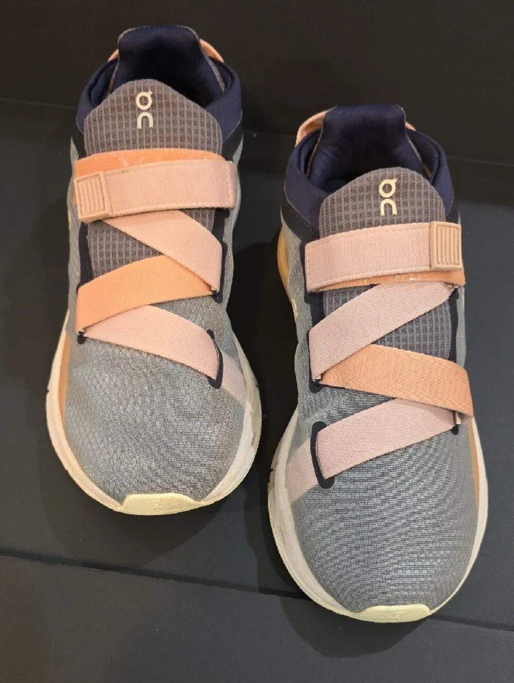 On Running CloudNova Wrap Women's Slip-On Sneakers in Grey, Pink & Navy Size 6.5
